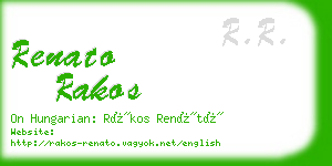 renato rakos business card